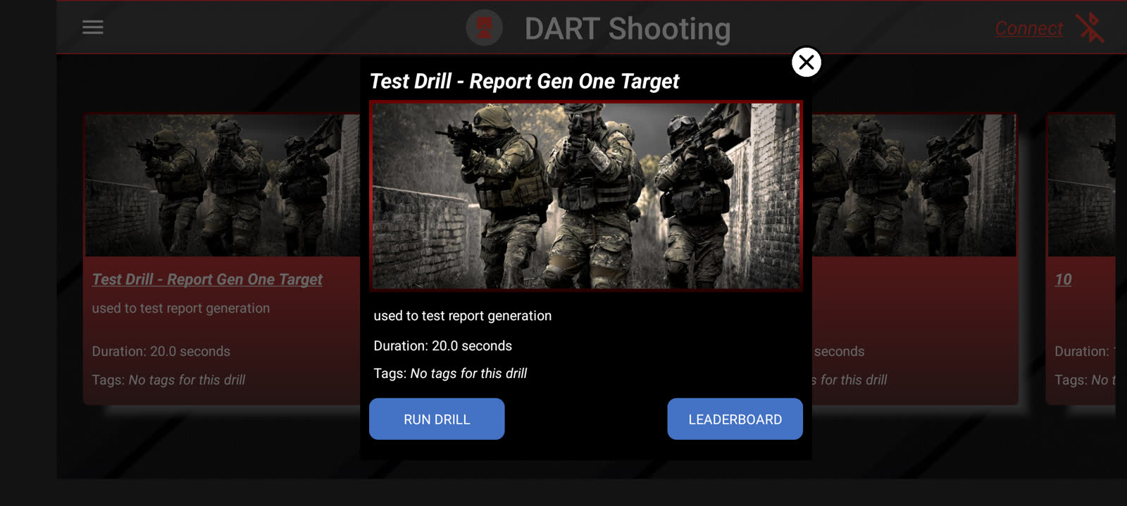 View drill library screen